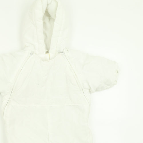 Ladybird Girls White   3-in-1 Jacket Poncho Size 0-3 Months   Hook & Loop