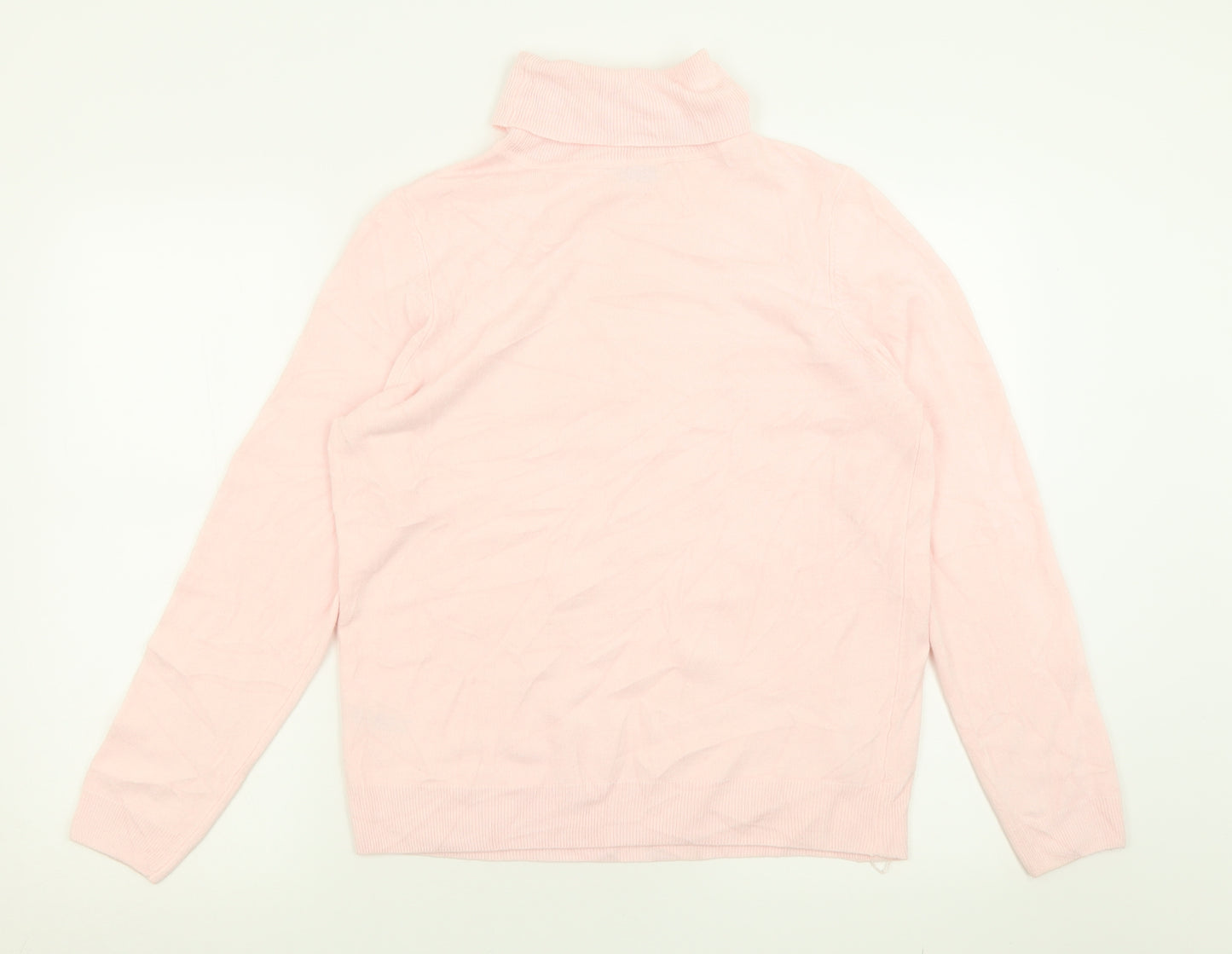BHS Womens Pink Roll Neck  Acrylic Pullover Jumper Size 16