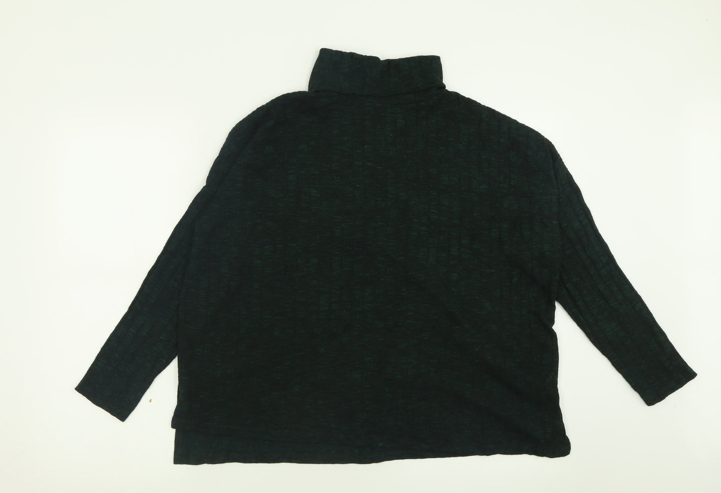 Dorothy Perkins Womens Green Roll Neck  Polyester Pullover Jumper Size 14