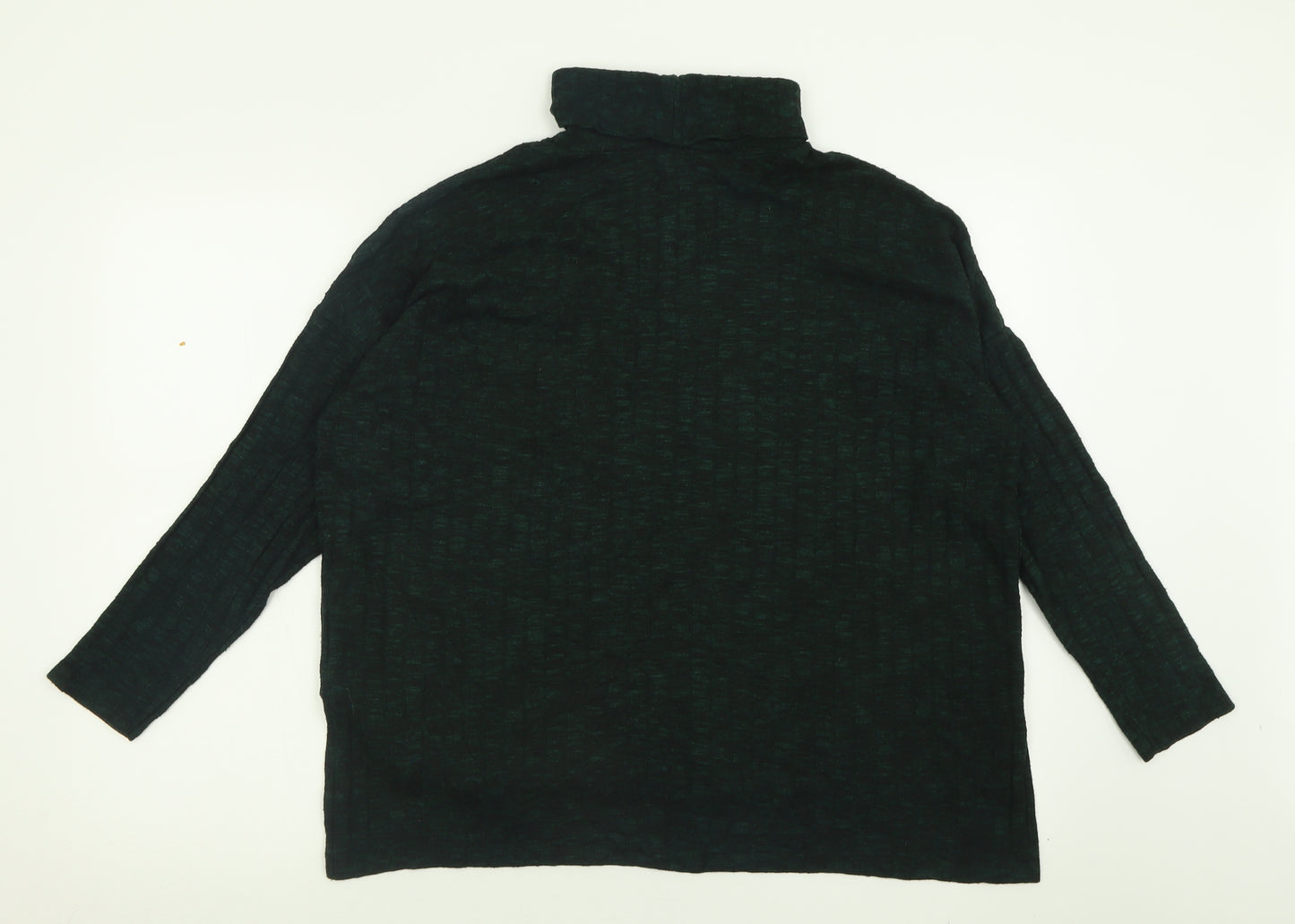 Dorothy Perkins Womens Green Roll Neck  Polyester Pullover Jumper Size 14