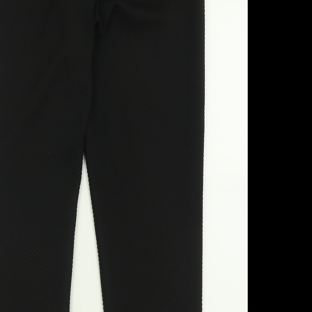 BHS Womens Black  Polyester Trousers  Size 10 L27 in Regular Hook & Eye