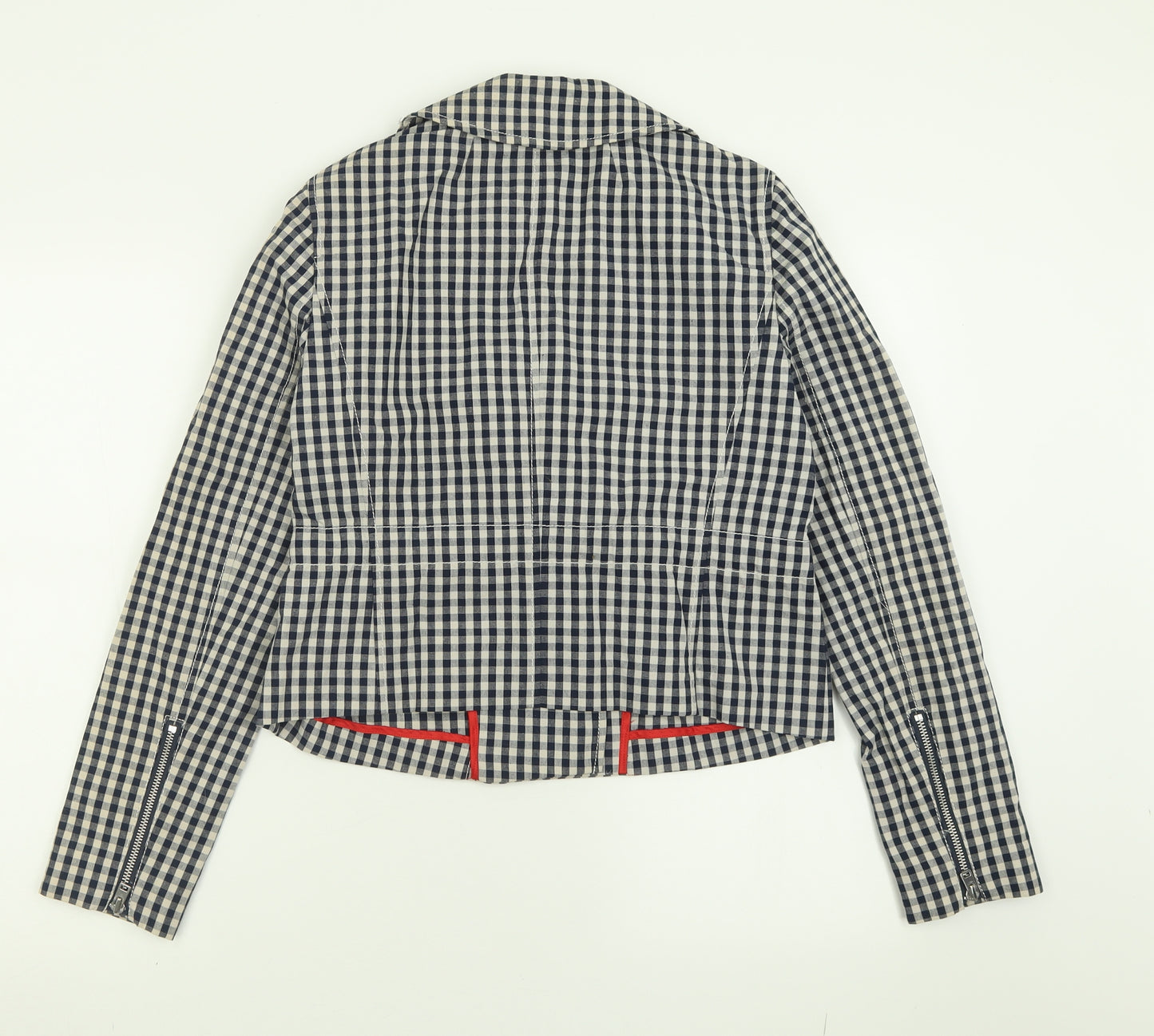 J.CREW Womens Blue Plaid  Jacket  Size 6  Zip