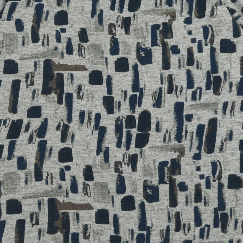 Viz A Viz Womens Grey Geometric Polyester Basic T-Shirt Size 16 Crew Neck