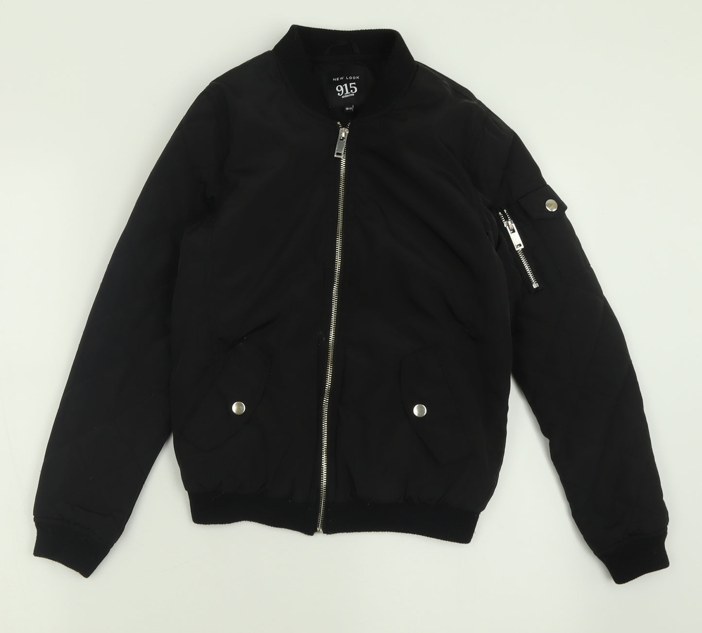 New Look Girls Black   Bomber Jacket Jacket Size 10-11 Years  Zip