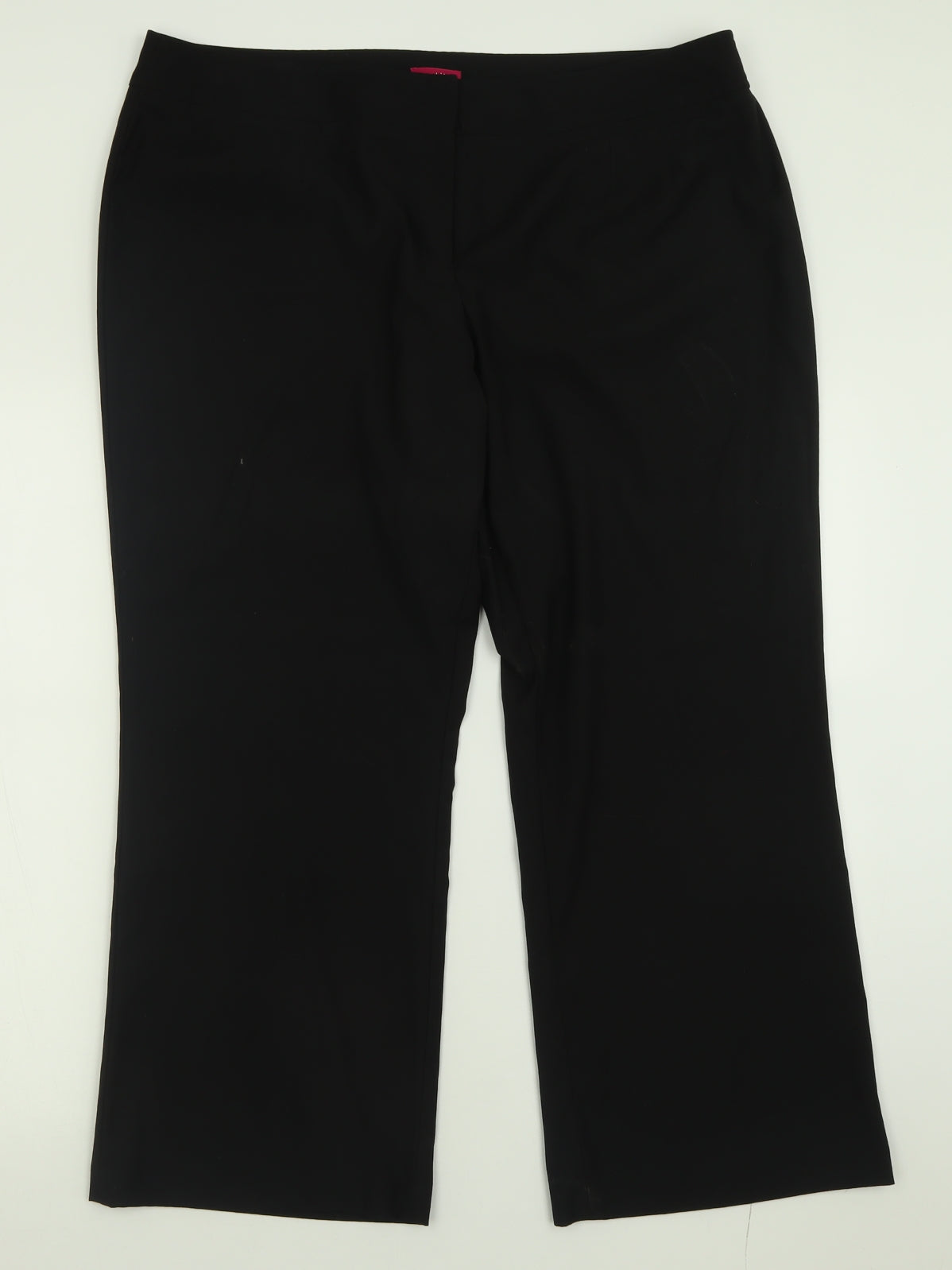 Preworn Womens Black  Polyester Trousers  Size 18 L26 in Regular Hook & Eye - Short Leg
