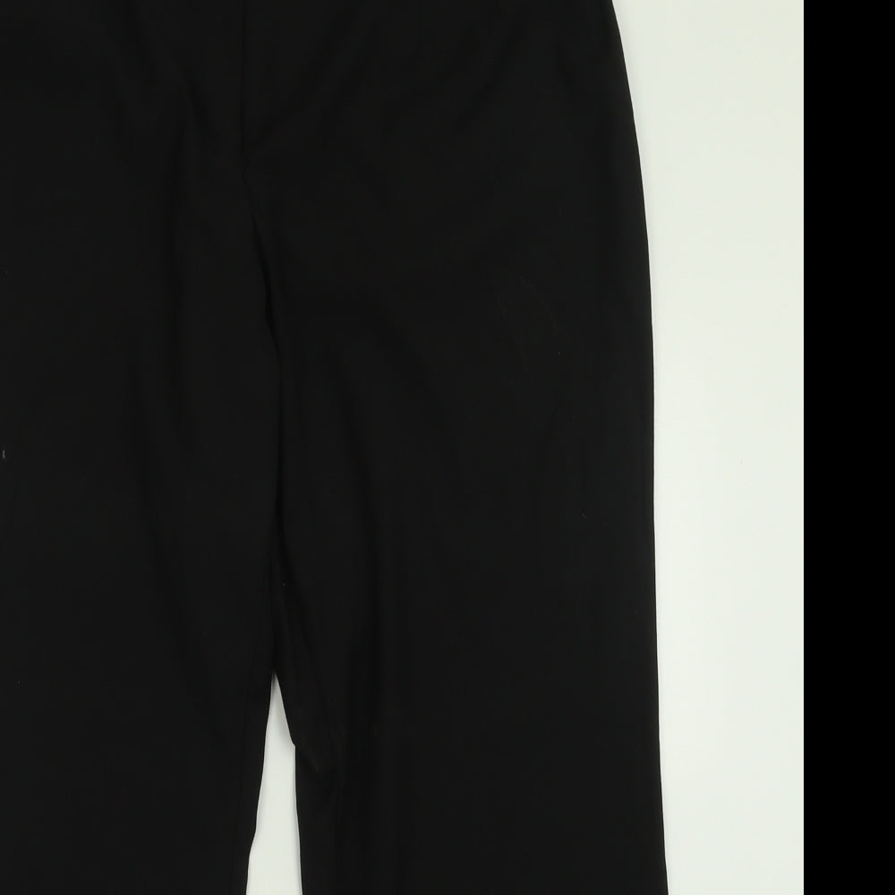 Preworn Womens Black  Polyester Trousers  Size 18 L26 in Regular Hook & Eye - Short Leg