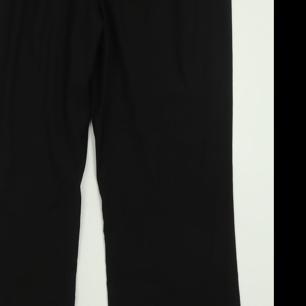 Preworn Womens Black  Polyester Trousers  Size 18 L26 in Regular Hook & Eye - Short Leg