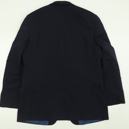 Marks and Spencer Mens Blue  Wool Jacket Suit Jacket Size 44