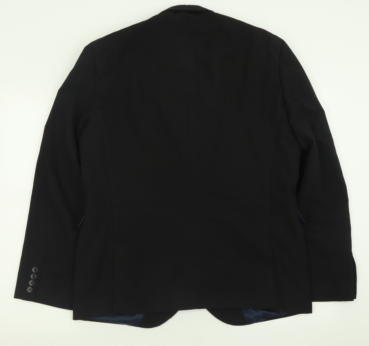 NEXT Mens Black  Polyester Jacket Suit Jacket Size 44