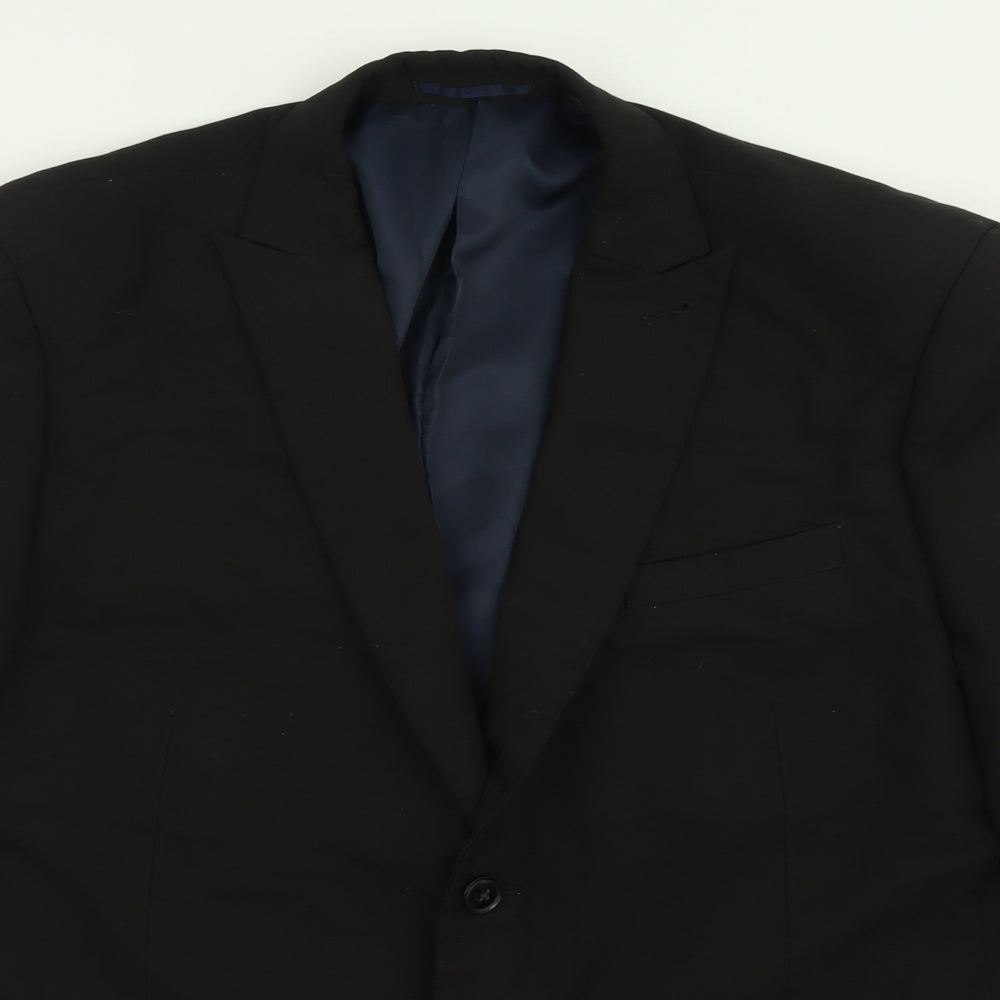 NEXT Mens Black  Polyester Jacket Suit Jacket Size 44