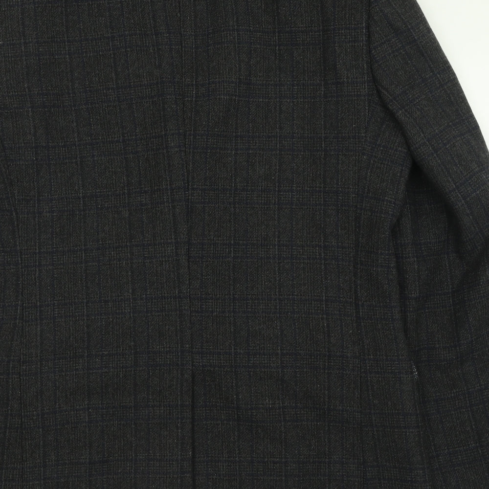 NEXT Mens Grey Check Wool Jacket Suit Jacket Size 40