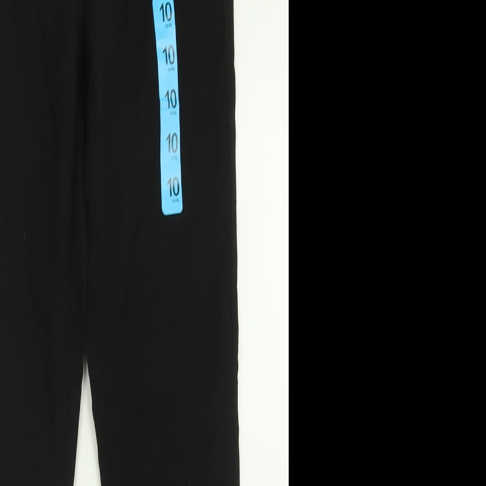 Denim & Co. Womens Black  Cotton Jegging Trousers Size 10 L28 in Regular