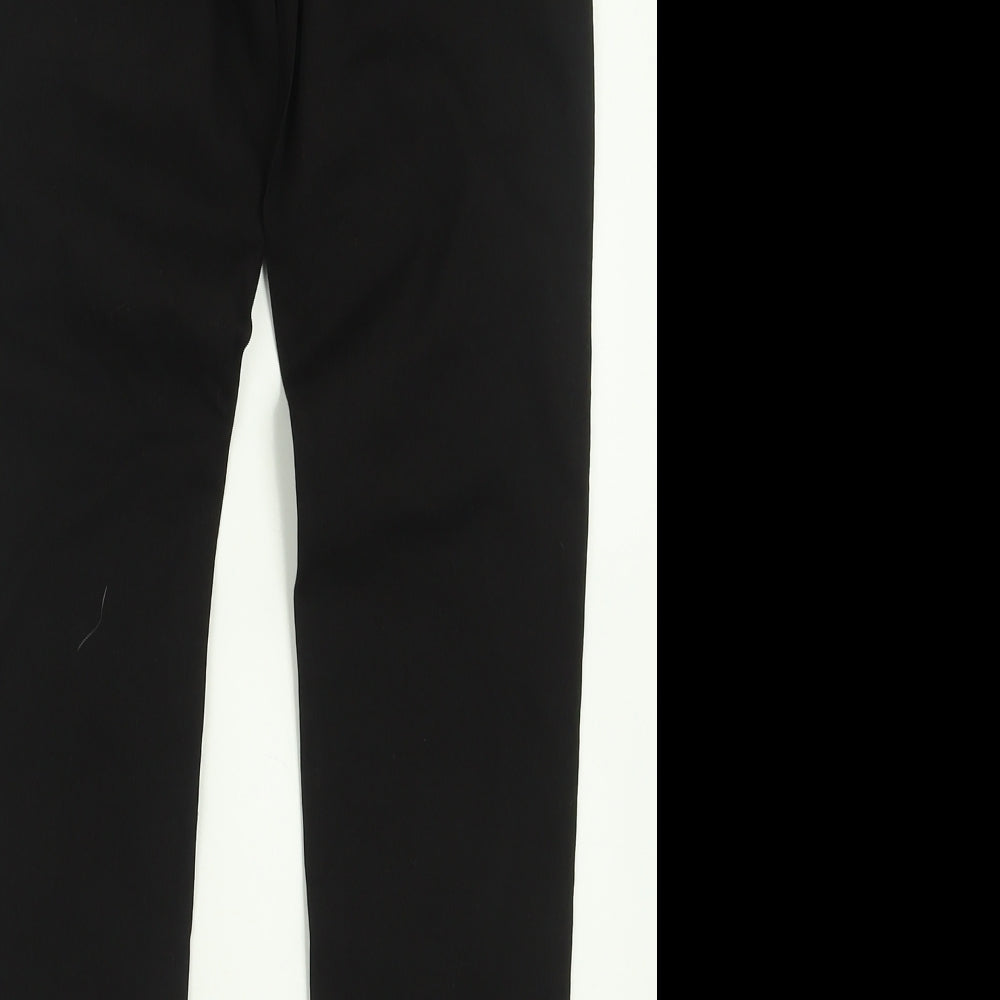 Denim & Co. Womens Black  Cotton Jegging Trousers Size 10 L28 in Regular