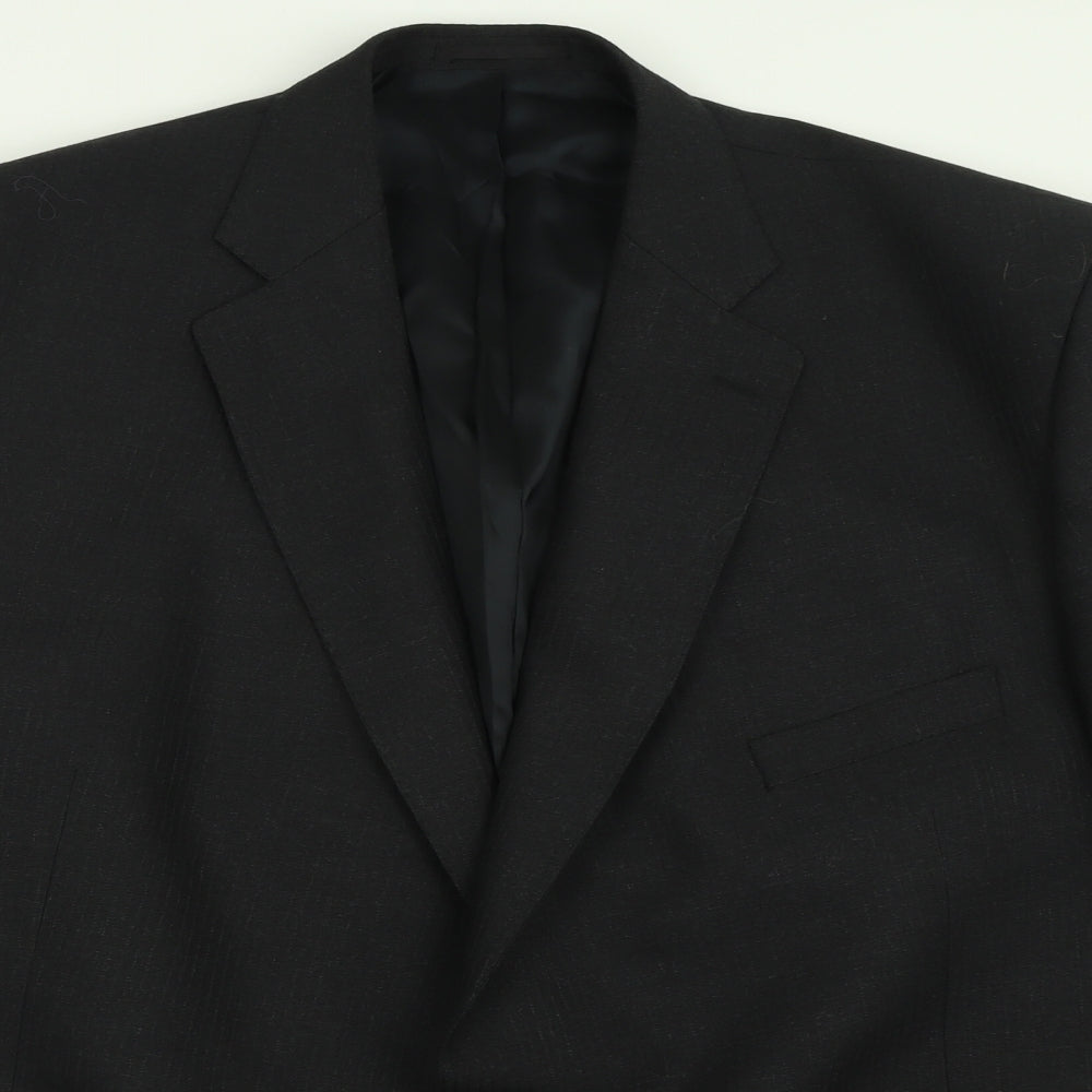 Magee Mens Black  Polyester Jacket Suit Jacket Size 52