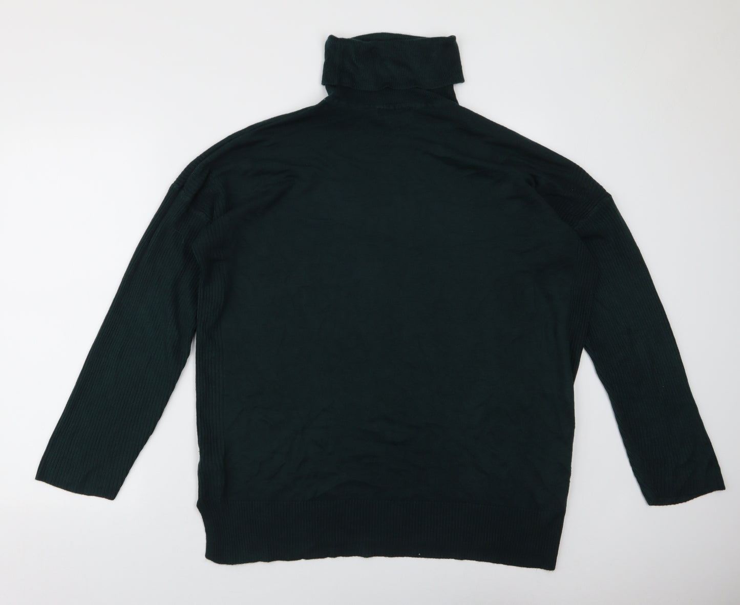 F&F Womens Green Roll Neck  Acrylic Pullover Jumper Size 18