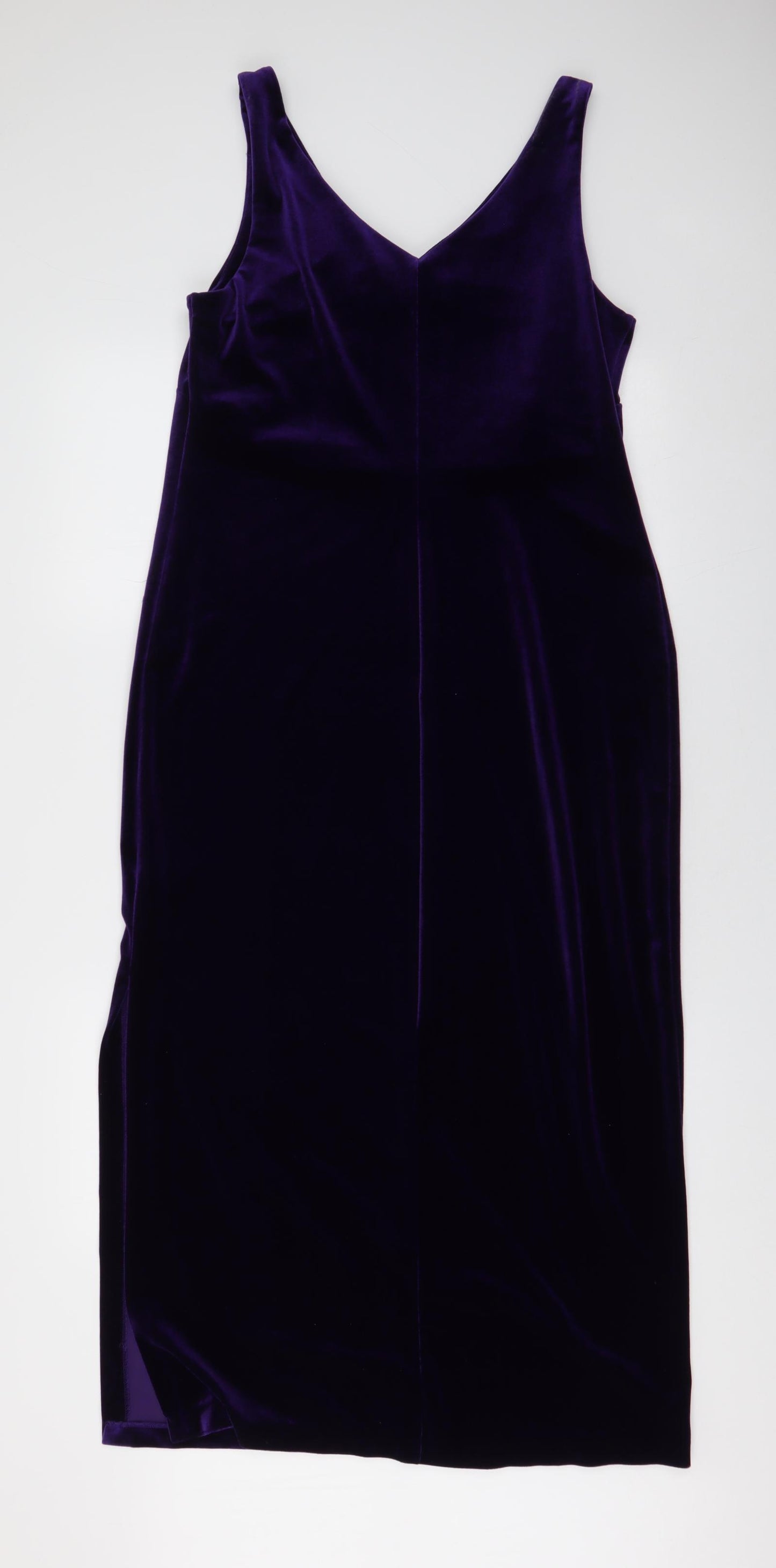 Dorothy Perkins Womens Purple  Polyester Bodycon  Size 14  V-Neck Pullover