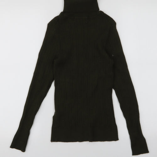 Primark Womens Green Roll Neck  Viscose Pullover Jumper Size M