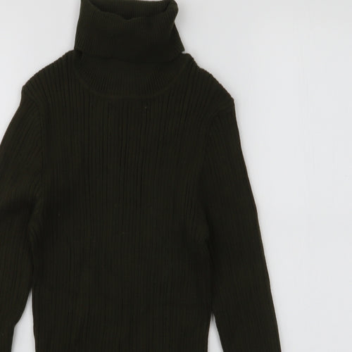 Primark Womens Green Roll Neck  Viscose Pullover Jumper Size M