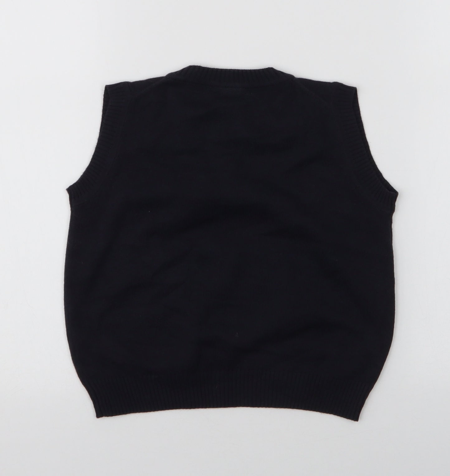 Zara Boys Blue V-Neck  Polyester Vest Jumper Size 2XS  Pullover