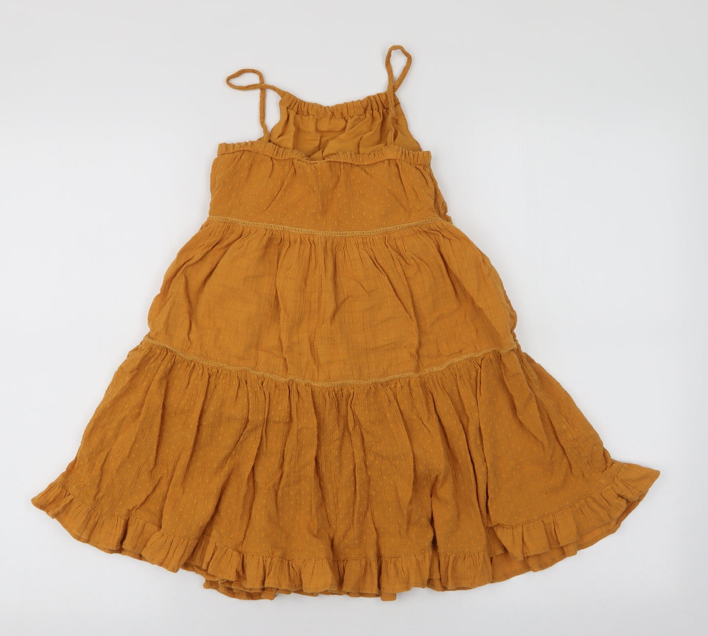 TU Girls Orange  100% Cotton Trapeze & Swing  Size 6 Years  High Neck Pullover