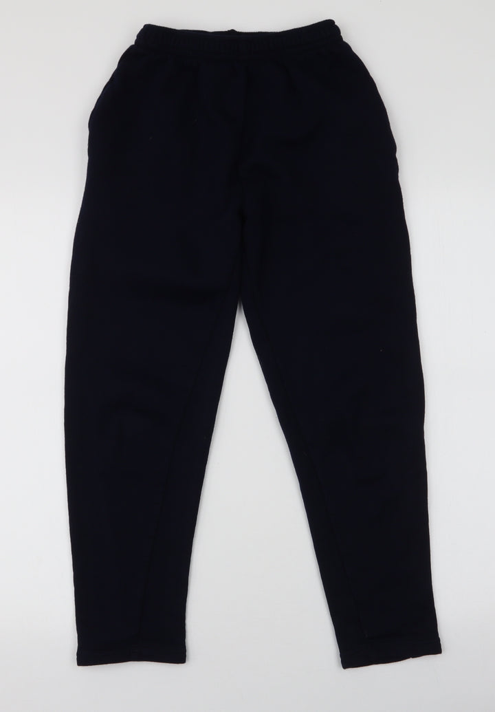 Diamond Kids Boys Blue Acrylic Jogger Trousers Size XS Slim Pullover