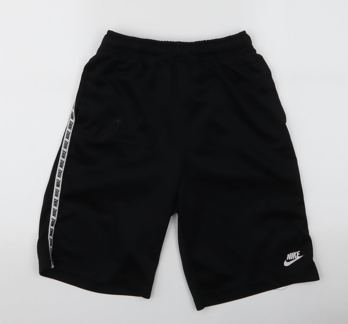 Nike Boys Black  Polyester Sweat Shorts Size 14-15 Years  Regular Drawstring