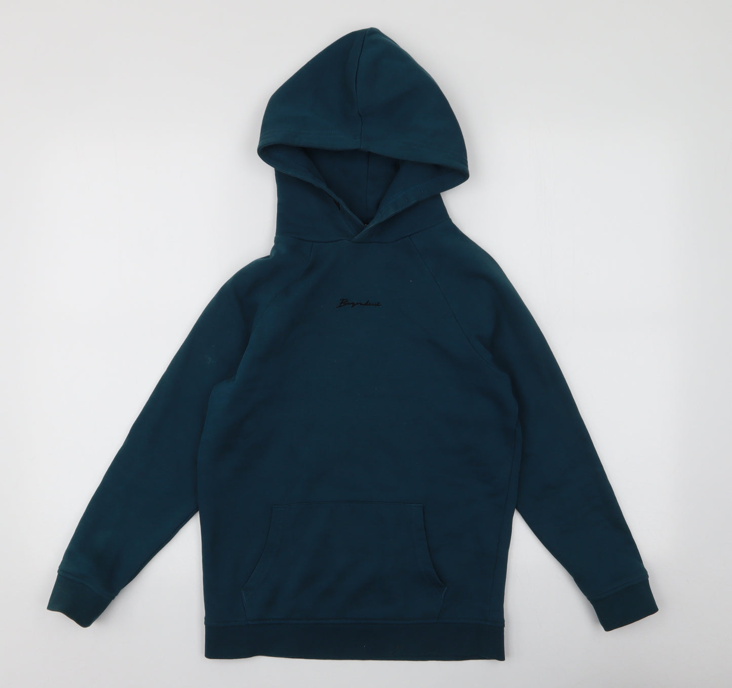 George Boys Green  Cotton Pullover Hoodie Size 8-9 Years  Pullover