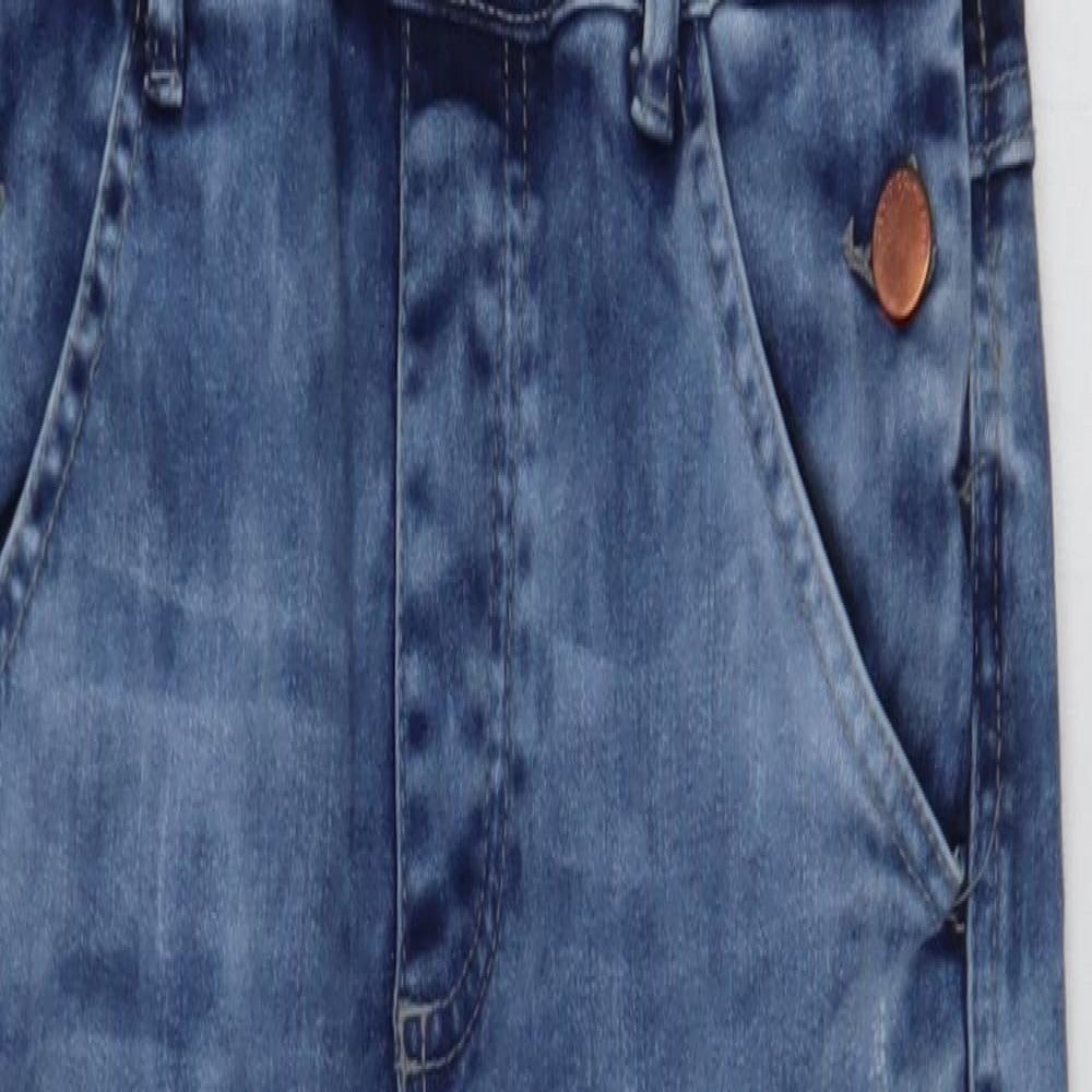 Denim & Co Girls Blue  Polyester Dungaree One-Piece Size 11-12 Years  Button