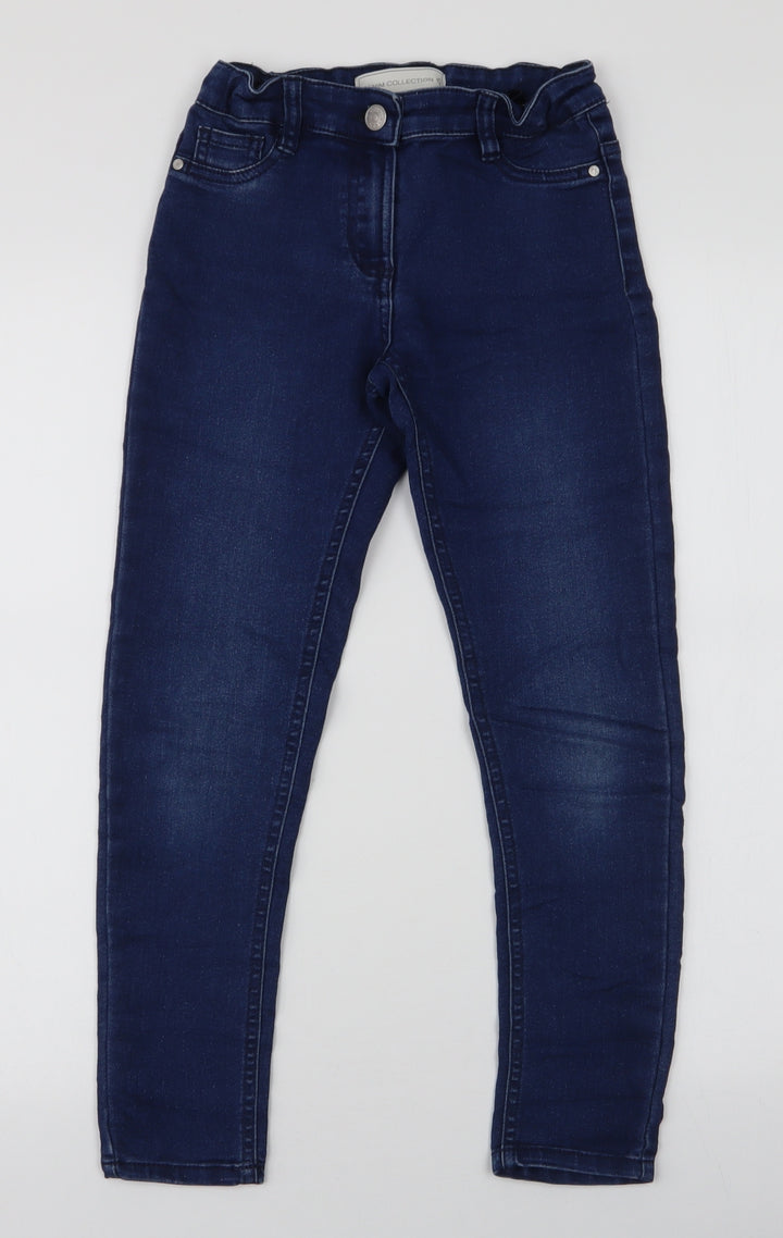 Dunnes Stores Boys Blue Cotton Skinny Jeans Size 9 Months Slim Zip