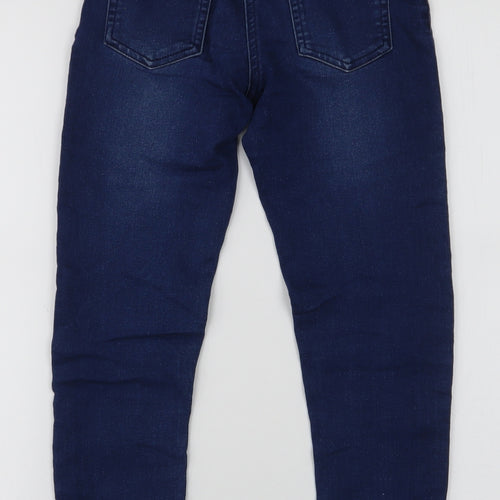 Dunnes Stores Boys Blue  Cotton Skinny Jeans Size 9 Months  Slim Zip