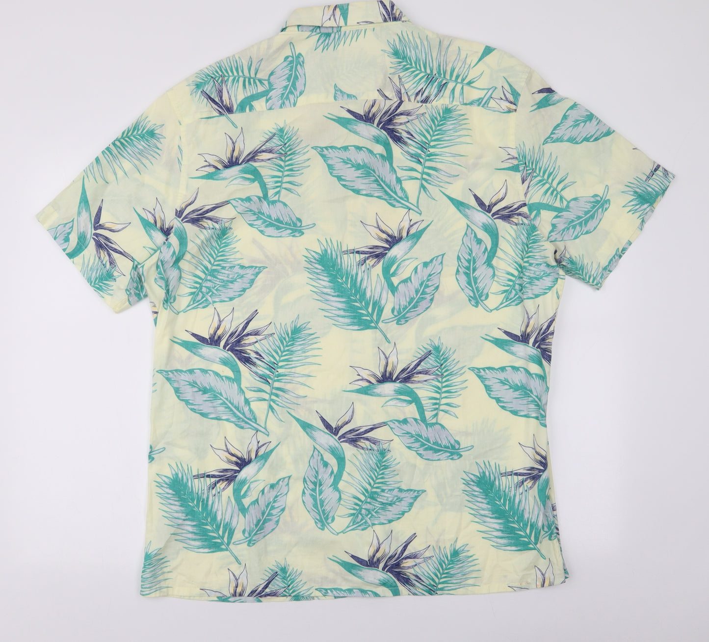 Cedar Wood State Mens Multicoloured Floral Cotton  Button-Up Size XL Collared Button