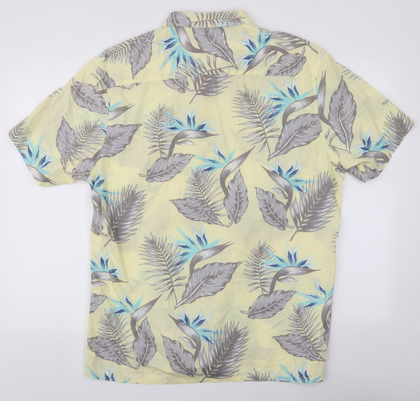 Primark Mens Multicoloured Floral Cotton  Button-Up Size XL Collared Button