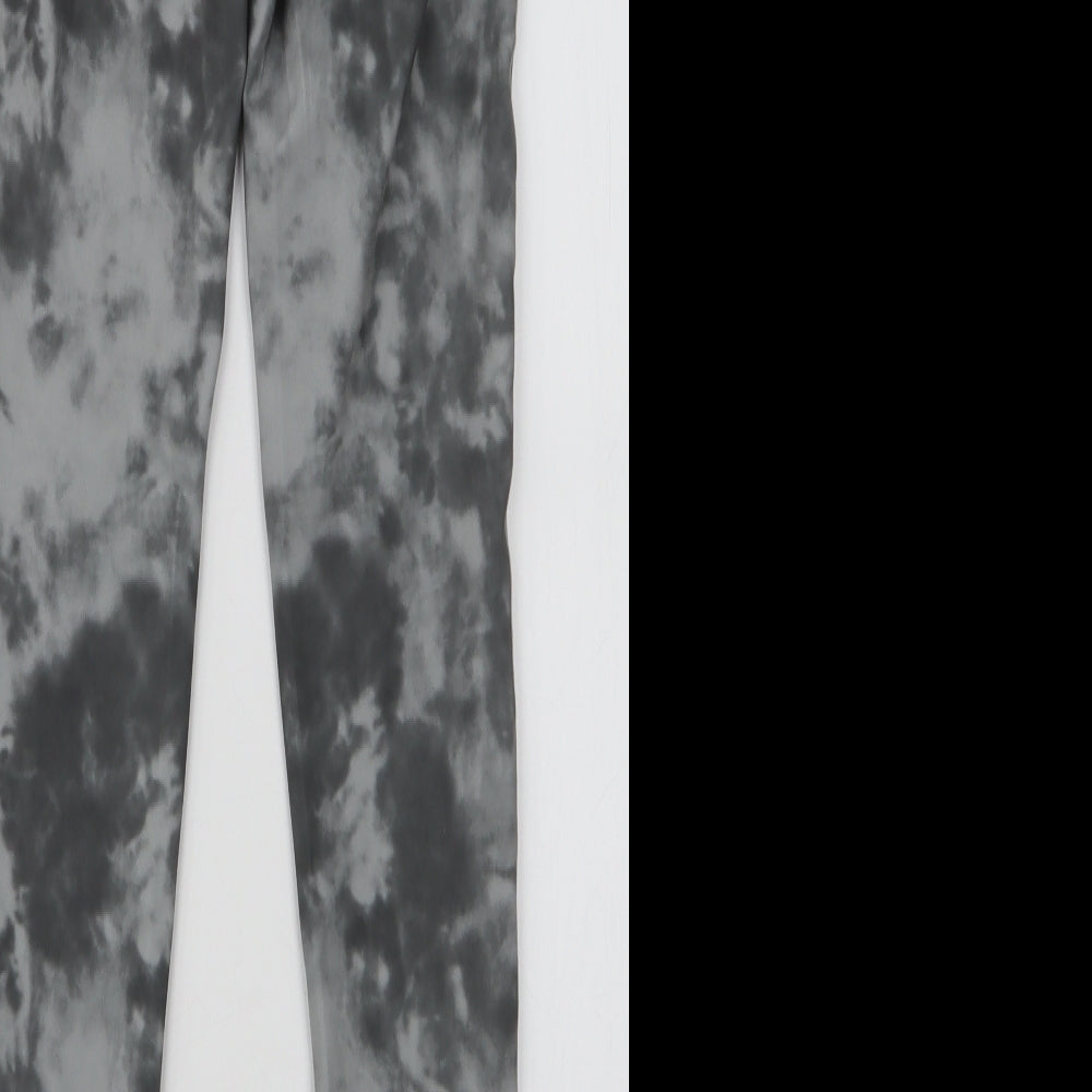 In the Style Womens Grey Tie Dye Polyester Compression Leggings Size 22 in L27 in Slim Pullover