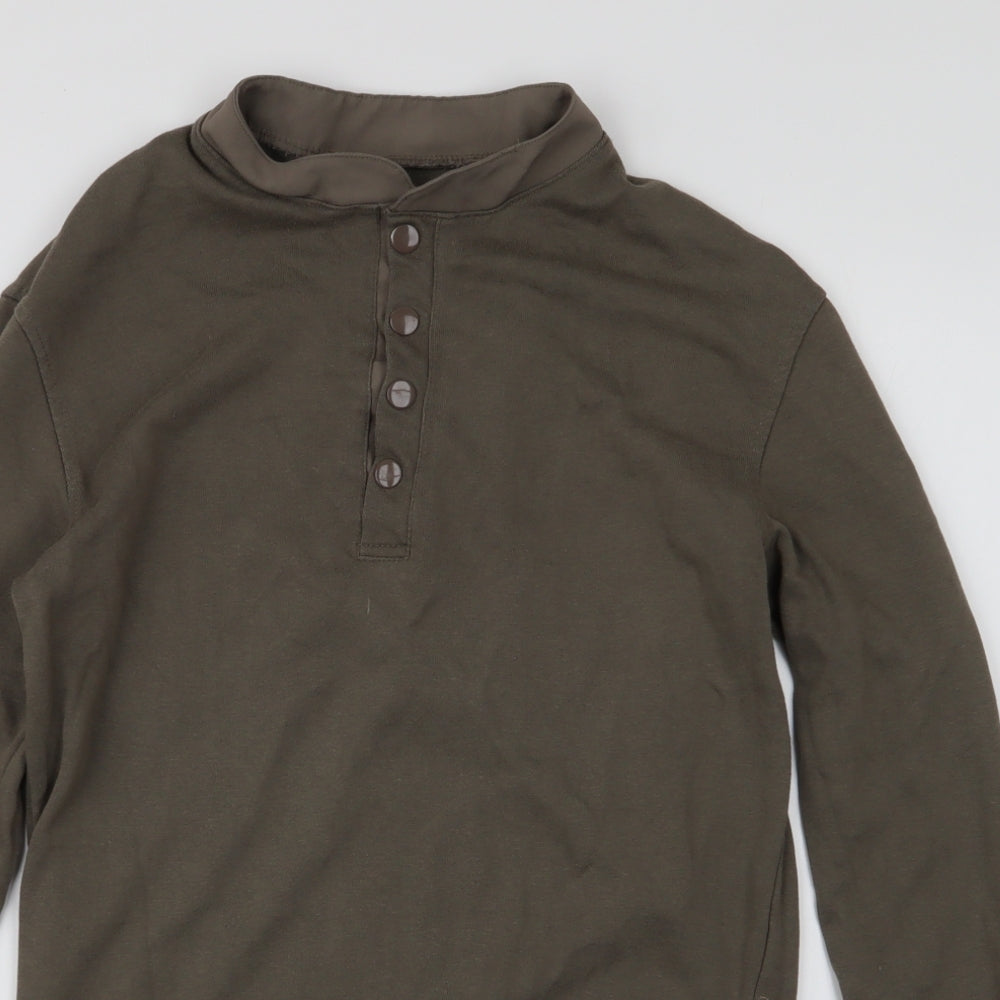 Cedar Wood State Mens Green  Cotton Pullover Sweatshirt Size XS