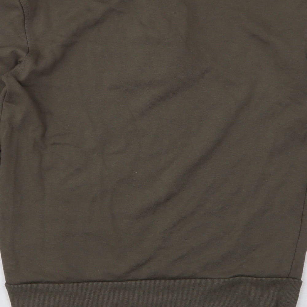 Cedar Wood State Mens Green  Cotton Pullover Sweatshirt Size XS