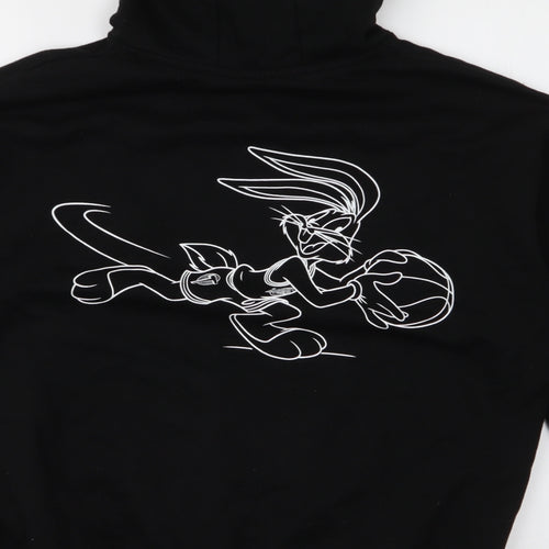 Primark Mens Black  Polyester Pullover Hoodie Size M   - Space jam