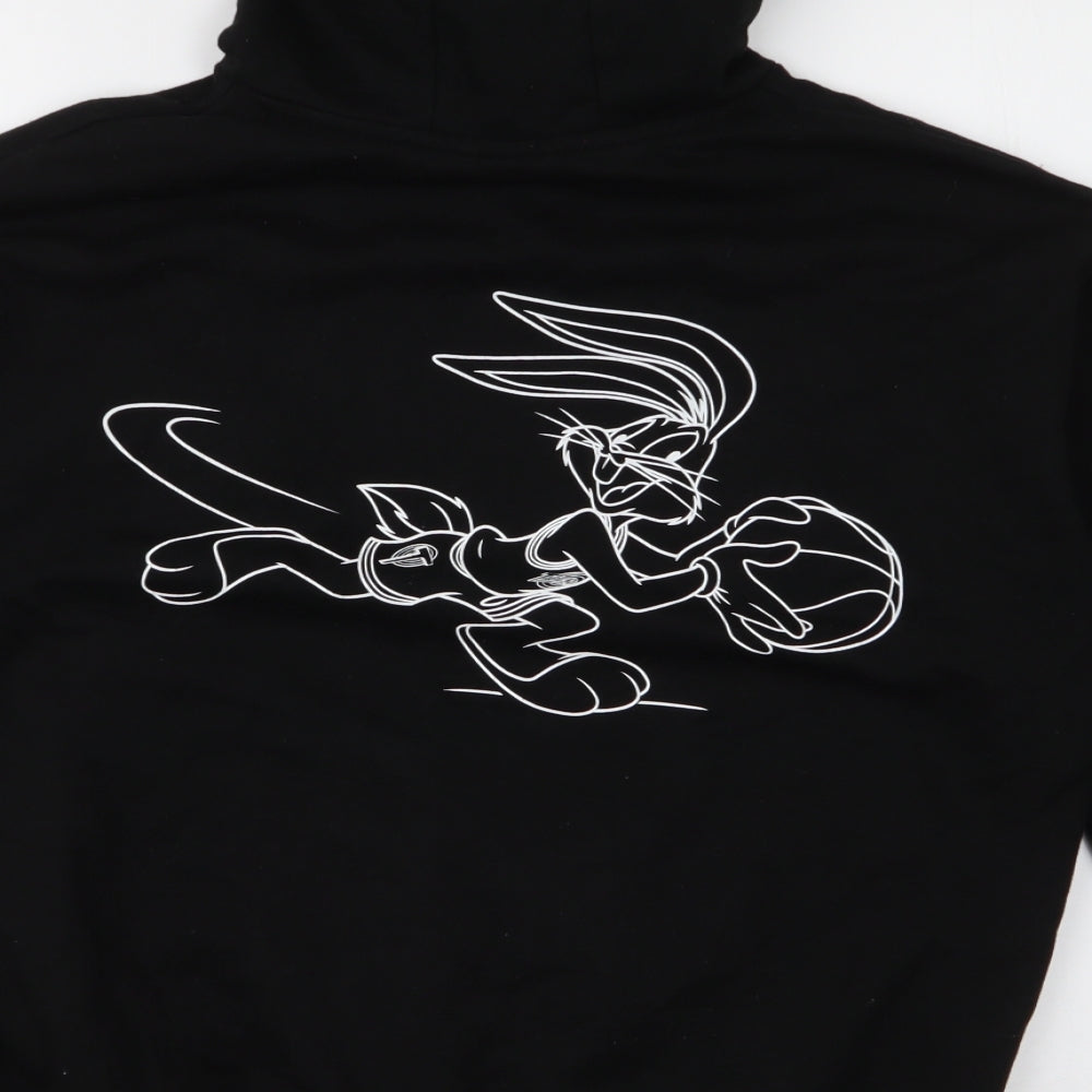 Primark Mens Black  Polyester Pullover Hoodie Size M   - Space jam