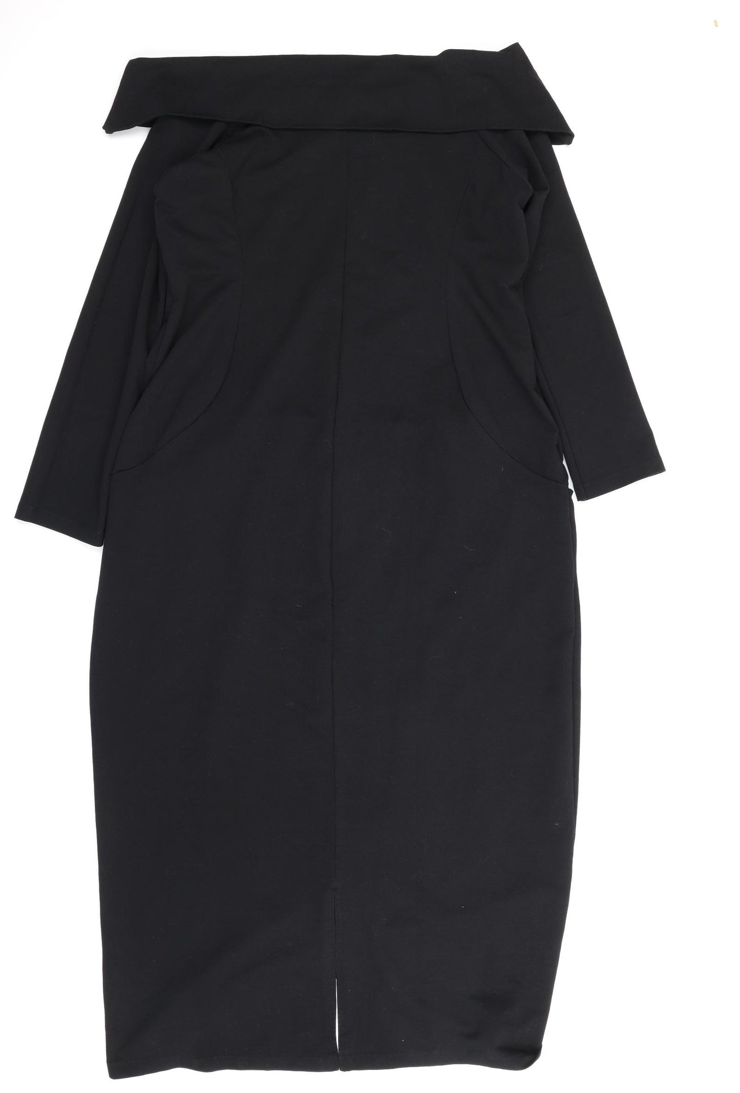 Sirena Womens Black  Polyester Shift  Size 2XL  Boat Neck Pullover