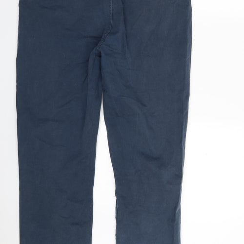F&F Mens Blue  Cotton Trousers  Size 36 in L30 in Regular Zip