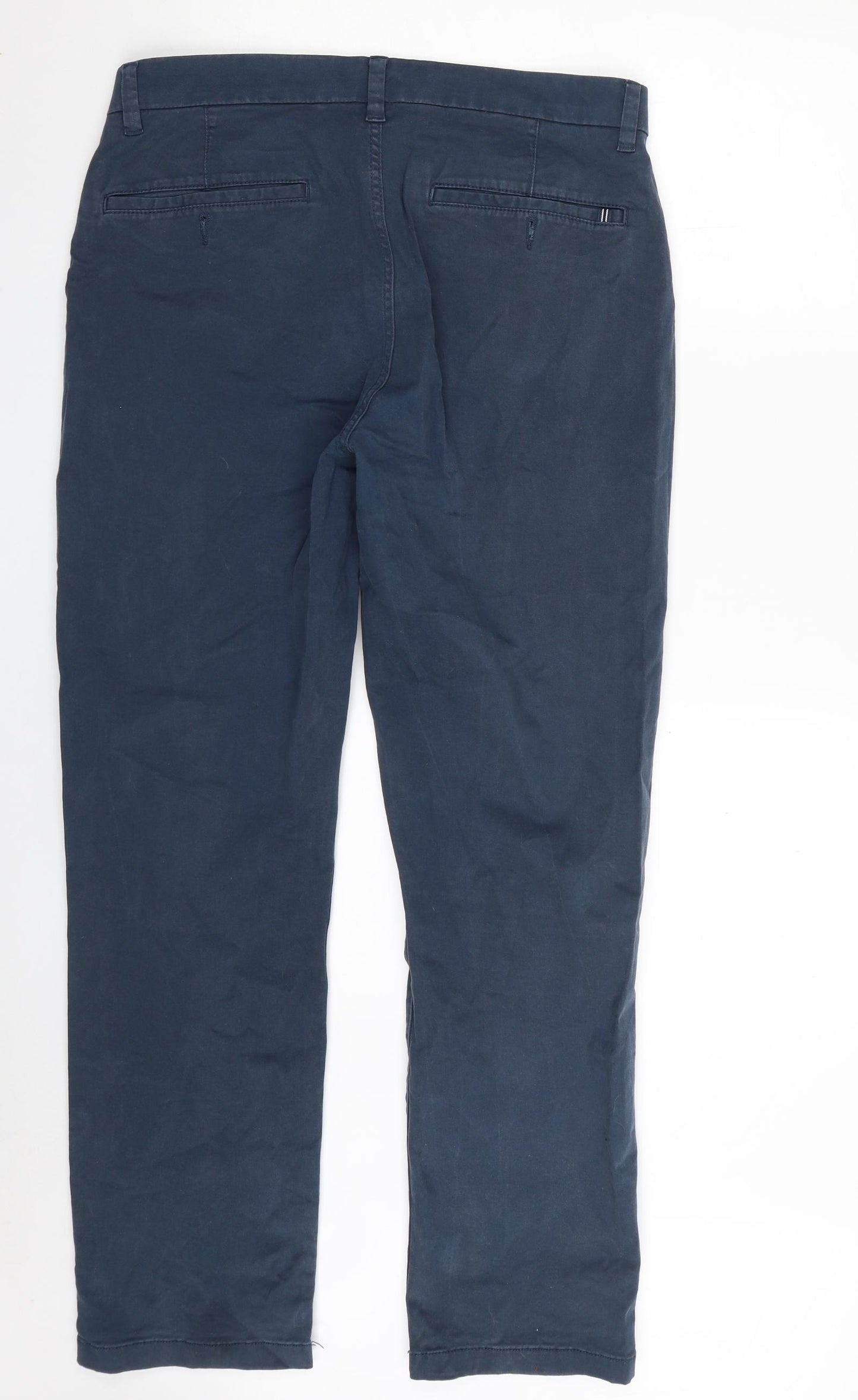 F&F Mens Blue  Cotton Trousers  Size 36 in L30 in Regular Zip