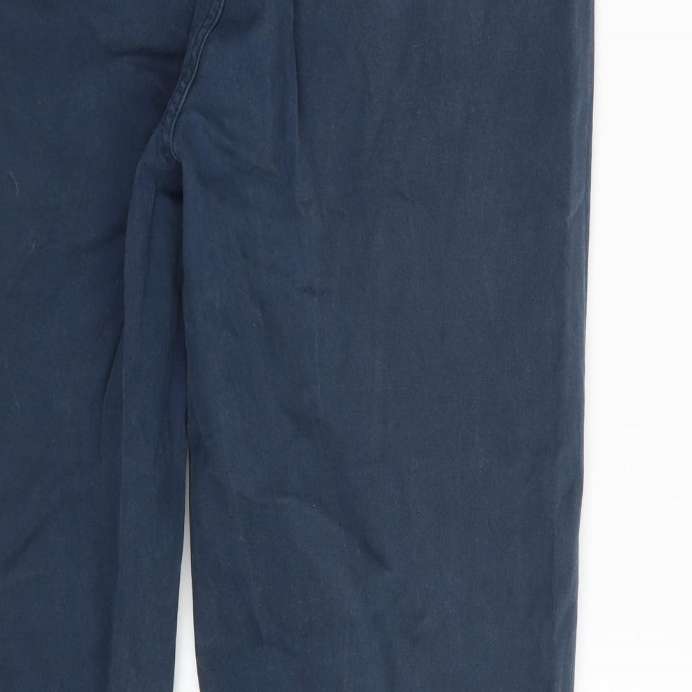 F&F Mens Blue  Cotton Trousers  Size 36 in L30 in Regular Zip