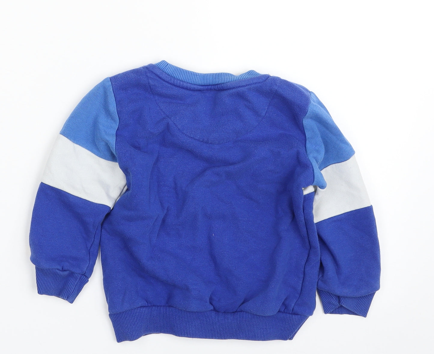 TESCO  Boys Blue  Cotton Pullover Sweatshirt Size 2-3 Years  Pullover - Mickey Mouse