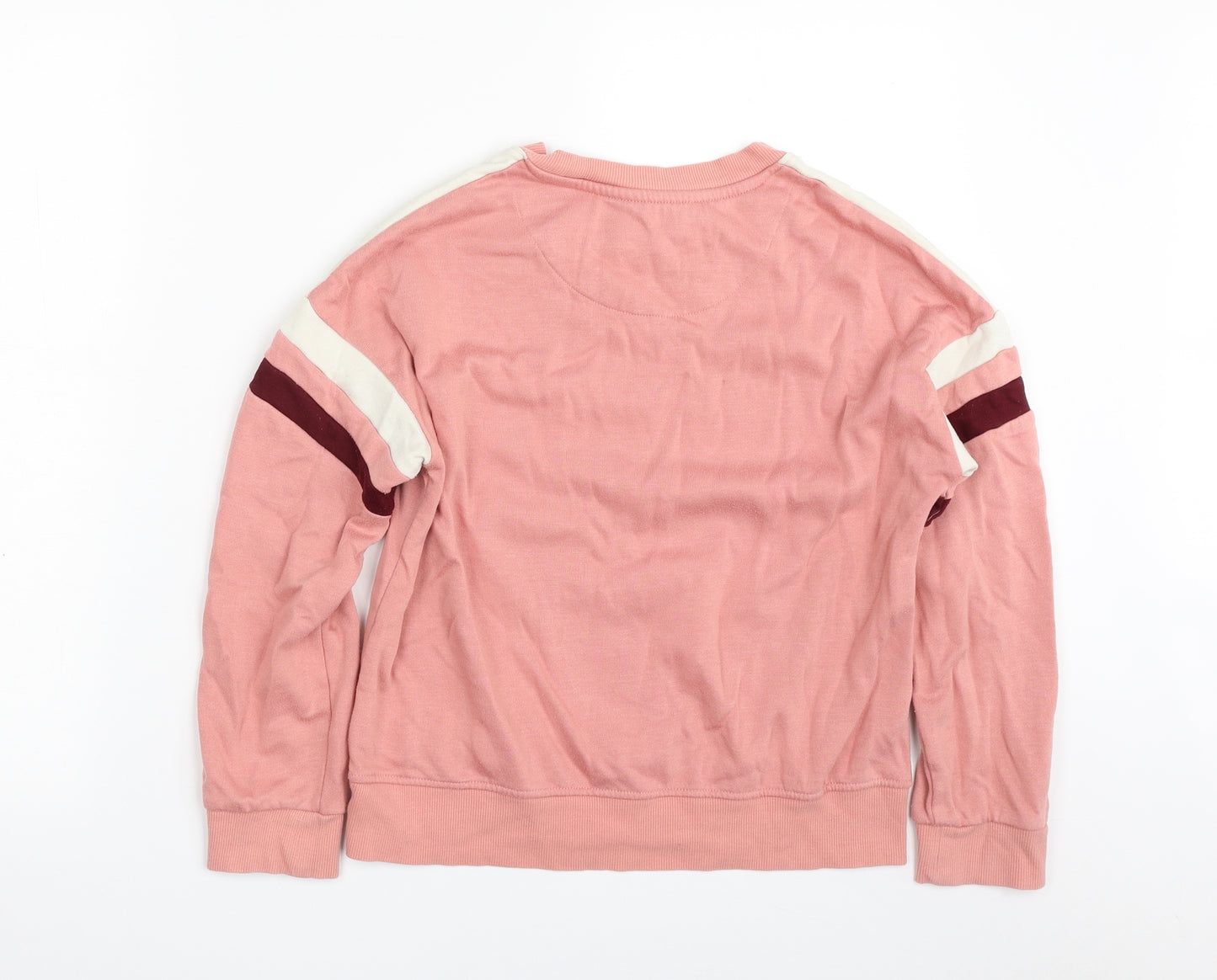 Marks and Spencer Girls Pink  Polyester Pullover Sweatshirt Size 11-12 Years  Pullover