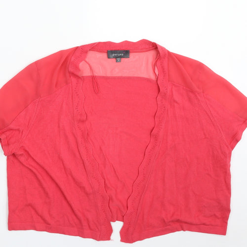 Per Una Womens Pink V-Neck  Viscose Cardigan Jumper Size 16