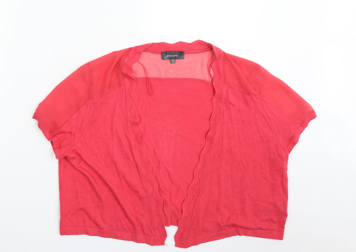 Per Una Womens Pink V-Neck Viscose Cardigan Jumper Size 16