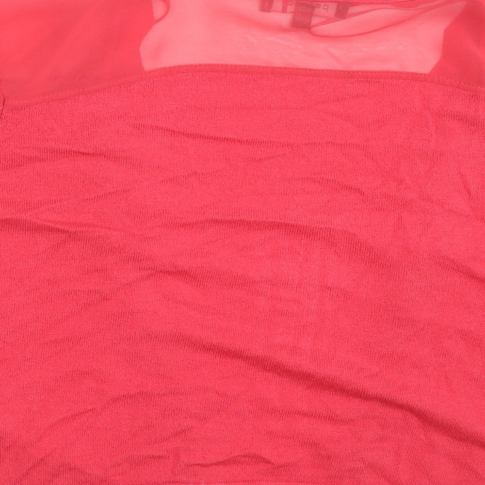 Per Una Womens Pink V-Neck  Viscose Cardigan Jumper Size 16