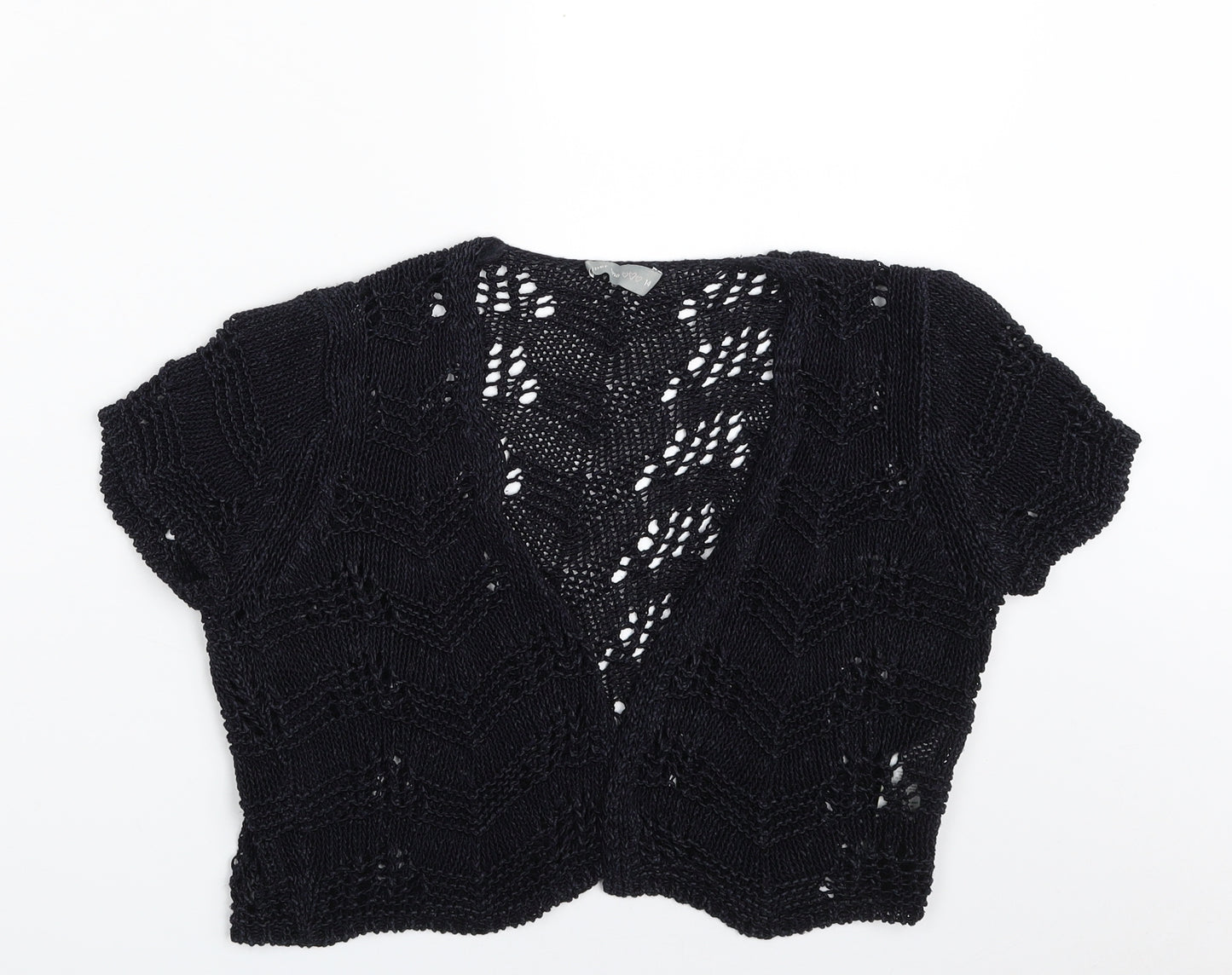 Per Una Womens Blue V-Neck  Acrylic Shrug Jumper Size 14