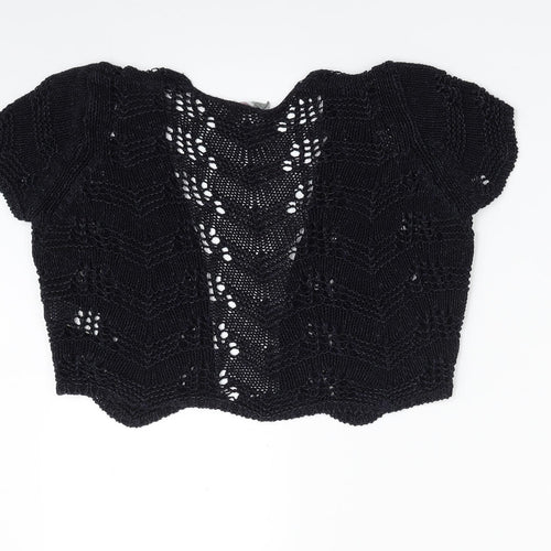 Per Una Womens Blue V-Neck  Acrylic Shrug Jumper Size 14