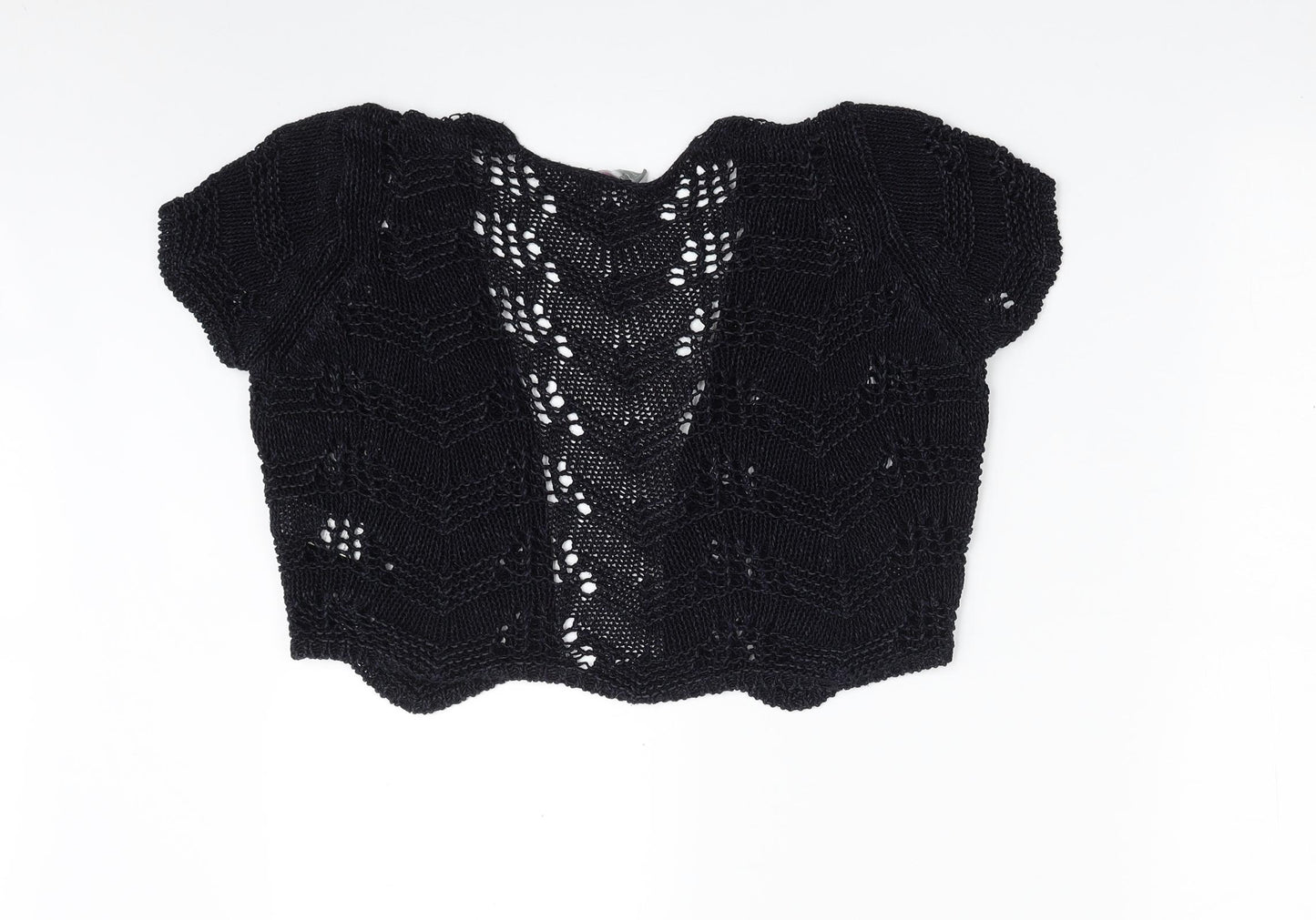 Per Una Womens Blue V-Neck  Acrylic Shrug Jumper Size 14