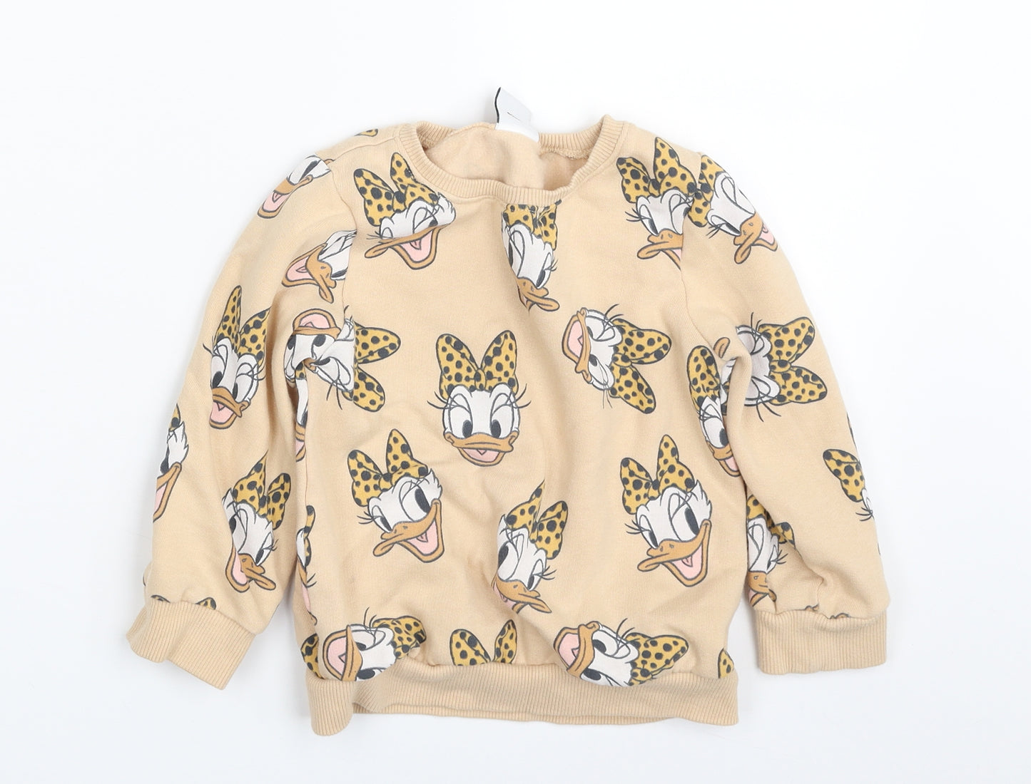 NEXT Girls Beige  Cotton Pullover Sweatshirt Size 5 Years  Pullover - Minnie Mouse